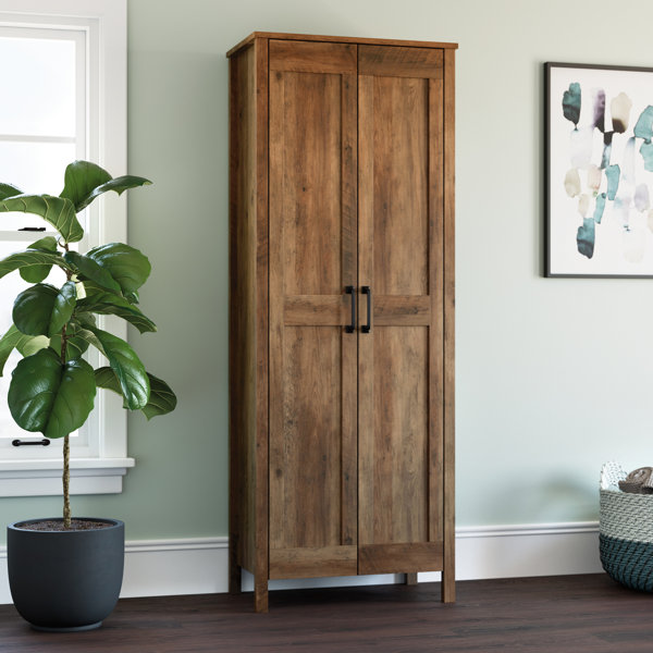 Tall wood storage cabinets deals with doors